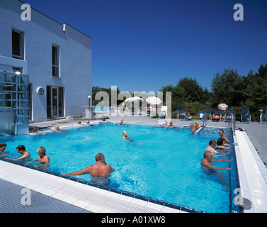 D-Bad Abbach, il Danubio, Baviera, Kaiser Therme, terme, piscina all'aperto, bagno pubblico Foto Stock