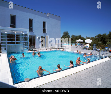 D-Bad Abbach, il Danubio, Baviera, Kaiser Therme, terme, piscina all'aperto, bagno pubblico Foto Stock