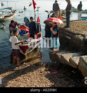 Il Quayside Mercato del Pesce Mazatlan Sinaloa Messico Foto Stock