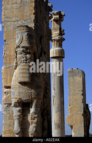 Rovine di Persepolis, antica capitale dell'Impero Persiano, Iran Foto Stock