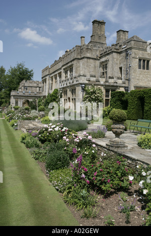 Stowell Park è un Molto magnifica casa con giardino e prato terrazze e splendidi panorami di cotswolds la casa di Lord Vestey Foto Stock