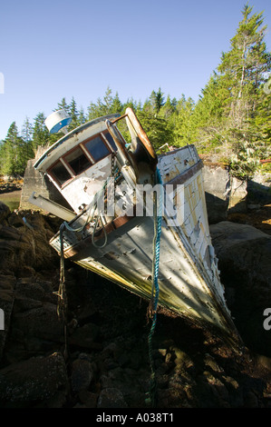 Vecchia barca pesce Regina Cove West Coast Vancouver Island British Columbia Canada Foto Stock