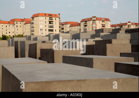 Memoriale al assassinato ebrei dell'Europa a Berlino in Germania Foto Stock