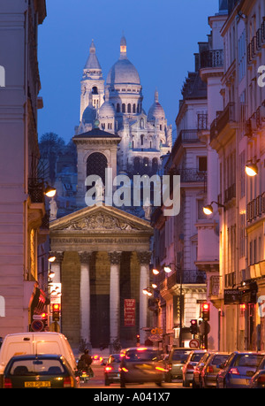 Sacré Coeur e la Cattedrale di Notre Dame de Lorette, Parigi, Francia Foto Stock