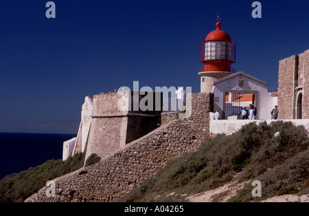 Il Portogallo s Sagres Algarve Penisola Cape St Vincent faro il più a sud ovest del punto Europa continentale Foto Stock