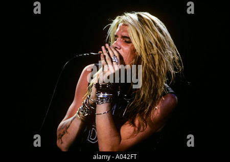 Sebastian Bach aprile del 1989 in Phoenix, Arizona. Foto Stock