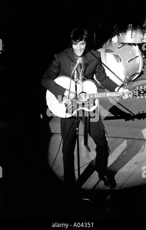 Elvis Presley in concerto International Hotel Las Vegas 31 Luglio 1969 Foto Stock