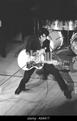 Elvis Presley in concerto International Hotel Las Vegas 31 Luglio 1969 Foto Stock