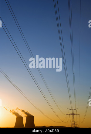 Centrale nucleare di Nogent-sur-Seine, Francia Foto Stock