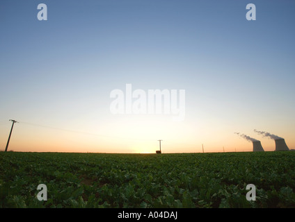 Centrale nucleare di Nogent-sur-Seine, Francia Foto Stock