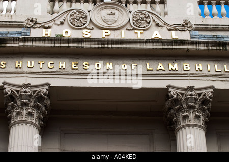 Architettura dettaglio Hutchesons Hall di Glasgow Foto Stock