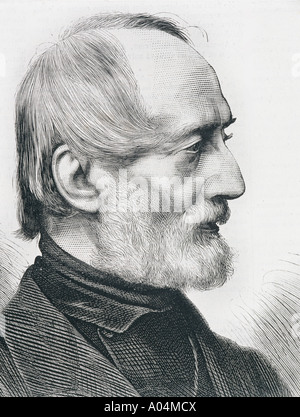 Giuseppe Mazzini, 1805-1872. Scrittore, patriota e pensatore politico italiano. Da un'incisione del 19th secolo. Foto Stock