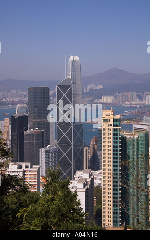Dh CENTRAL HONG KONG Bank of China IFC edificio e blocco di uffici grattacieli della torre Foto Stock