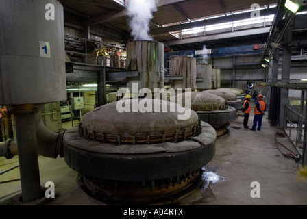 La campagna presso BRITISH SUGAR STABILIMENTO DI PRODUZIONE DI WISSINGTON Norfolk in Inghilterra dove la barbabietola da zucchero è trasformato in zucchero filtering Foto Stock