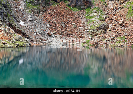 La Route 8 e 8A a Lac Gimillan Lussert vicino a Parco Nazionale del Gran Paradiso Italia Foto Stock