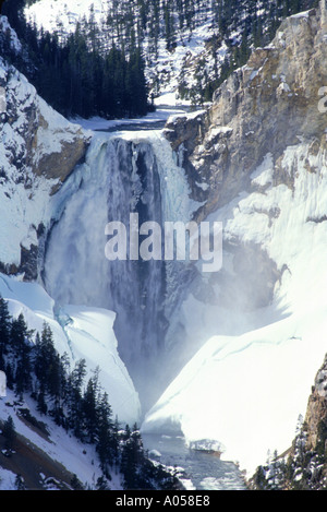 PY 73 inferiore cade YELLOWSTONE IN INVERNO Foto Stock