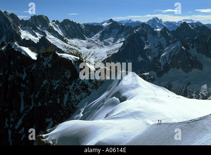 Aiguille du Midi Chamonix Francia Foto Stock