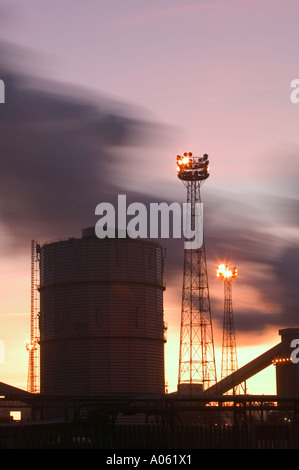 Rischi dovuti alle emissioni da Corus steel works su Teeside, Inghilterra Foto Stock