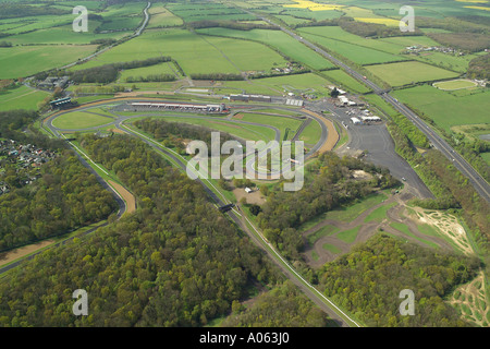 Vista aerea di Brands Hatch Motor Racing circuito nel Kent, una volta casa di Formula 1 Gran Premio di Gran Bretagna Foto Stock