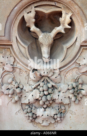 Roundels scolpito sulla terrazza, al Central Park di New York Foto Stock