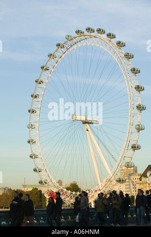 Occhio di Londra, Westminster Bridge, London, Regno Unito Foto Stock