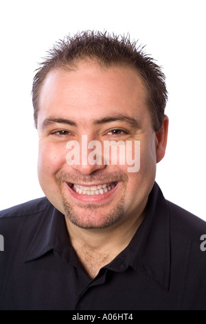 Uomo ghignante Foto Stock