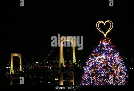 Rainbow Bridge Odaiba Tokyo Foto Stock