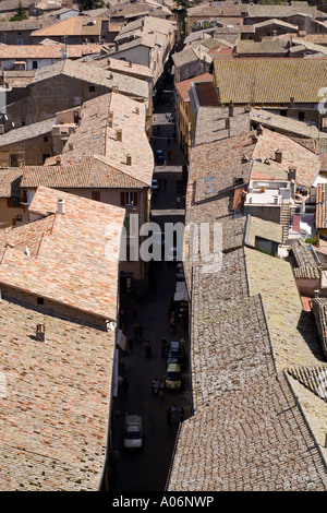 Vista di Orvieto Italia dalla Torre Del Morro Tower Foto Stock