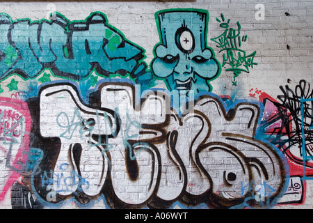 Graffiti Dundee Tayside Scotland Regno Unito Foto Stock