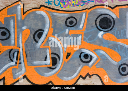 Graffiti Dundee Tayside Scotland Regno Unito Foto Stock