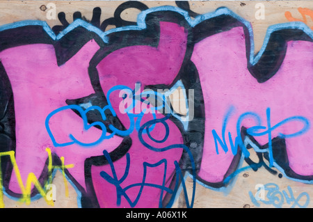 Graffiti Dundee Tayside Scotland Regno Unito Foto Stock