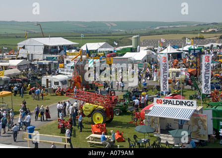 Per le attrezzature agricole trade show presso il Royal Cornwall Show vista aerea Foto Stock