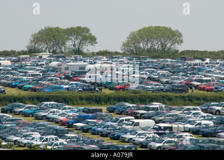 Il Royal Cornwall Show Vista aerea dei parcheggi Foto Stock