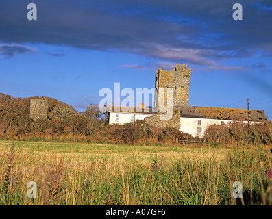 KILMORE QUAY CO WEXFORD REPUBBLICA DI IRLANDA EUROPA Ottobre Kilmore castello rimane Foto Stock