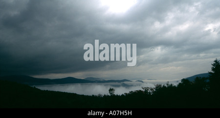 Tempesta su White Mountains del New Hampshire Foto Stock