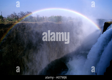 Victoria Falls Rainbow Foto Stock