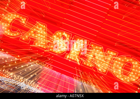 Casino in Neon di Las Vegas Foto Stock