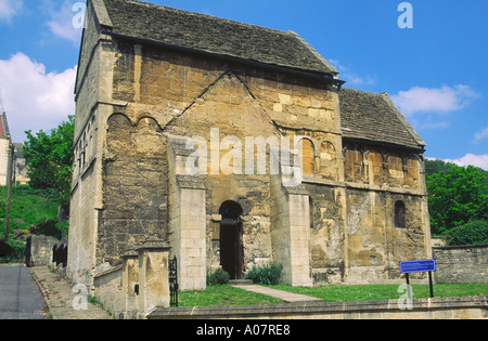 Sassone - Chiesa di San Lorenzo fondata da San Aldhelm Bradford on Avon Wiltshire, Inghilterra Foto Stock
