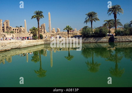 Karnak, Piscina Sacra Foto Stock