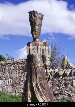 dh Pict Queen statua PORTMAHOMACK PASQUA ROSS CROMARTY Pitti sentiero Il centro di scoperta di TARBAT alba picts Scozia Foto Stock