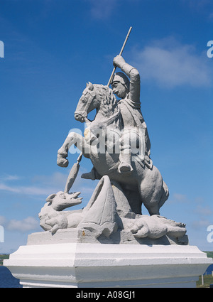 Dh CAPPELLA ITALIANA ORKNEY San Giorgio e il drago statua Foto Stock