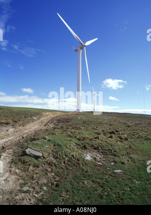 Dh Burgar hill Orkney turbine eoliche UK turbine eoliche per centrali eoliche NEG Scozia agriturismo mulino a vento nessuno turbina Foto Stock