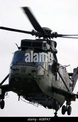 Royal Navy Sea King elicottero prende parte in esercizio Foto Stock