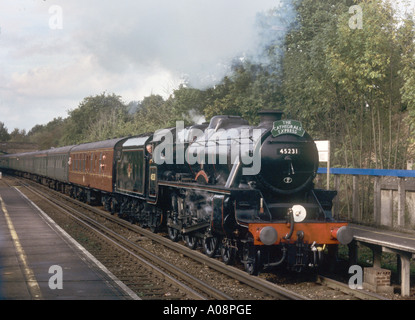 Treno a vapore a Bearsted, Kent, Inghilterra. Foto Stock