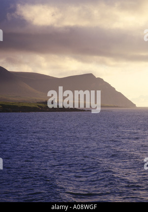 Dh Kame di Hoy HOY SOUND ORKNEY Oxan Oxan lighthouse point Graemsay sull isola e Kame di Hoy su Hoy Foto Stock