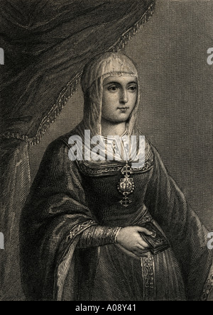 Isabella I, 1451 - 1504. Regina di Castiglia e regina consorte di Aragona. Foto Stock