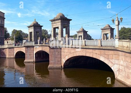 Sankt Petersburg, Lomonossow Bruecke, Russia San Pietroburgo Lomonossow bridge Foto Stock