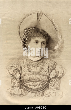 Maria Cristina Deseada Enriqueta Felicidad Raniera de Asburgo Lorena, 1858-1929. L'arciduchessa d'Austria e della regina di Spagna come la moglie di Alfonso XI. Foto Stock