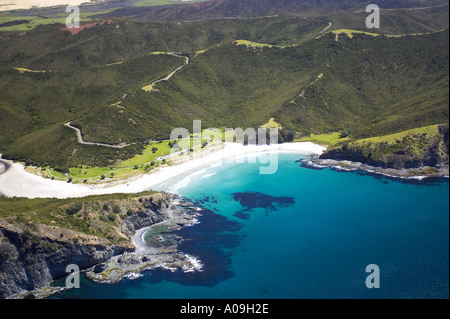 Tapotupotu Bay nei pressi di Cape Reinga lontano nord Northland Nuova Zelanda antenna Foto Stock