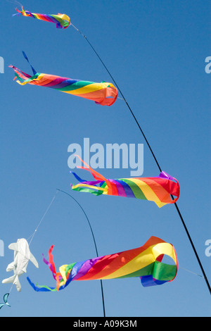 Calze del vento in una brezza leggera Foto Stock